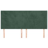  Uzglavlje s ušima tamnozeleno 183x16x118/128 cm baršunasto | shoptok.hr