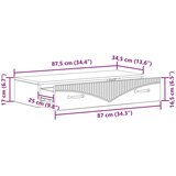 Stolna Stenska stranska miza Črna 87,5 x 34,5 x 17 cm Inženirski les, (5000232409) | Shoptok.si