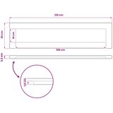  Pravokutni stolni vrh 120 x 30 x 3,2 cm Pravokutni Slike