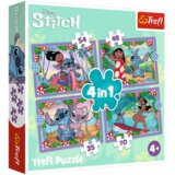  Puzzle 4u1 Ludi dnevi z Lilo Stitch - Trefl 34633 Cene