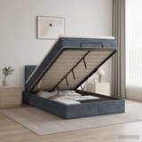  od pjene s madracem i LED-om Tamnosiva 120 x 190 cm | shoptok.hr