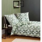 Janine POSTELJNINA 135/200 cm mako saten žajbljevo zelena | Shoptok.si