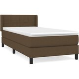  Krevet s oprugama i madracem tamnosmeđi 90 x 200 cm od tkanine | shoptok.hr