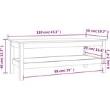  Stolić za kavu boja meda 110x50x40 cm od masivne borovine | shoptok.hr