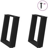  Noge za klub stolić U-oblik 2 kom Crne 28 x (42-43) cm Čelik | shoptok.hr