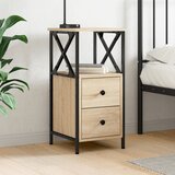 vidaXL Nočna omarica sonoma hrast 34x35,5x70 cm inženirski les | Shoptok.si