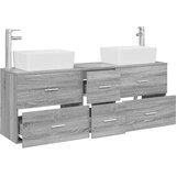  Set ormarića za kupaonicu 3 kom. Siva Sonoma 53 x 34,5 x 63 cm | shoptok.hr