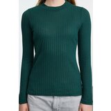 Trendyol Emerald Green High Collar Ribbed Flexible Slim Fit Knitted Blouse | Shoptok.si