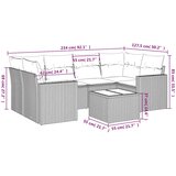  7-dijelni set vrtnih sofa od poliratana s jastucima crni | shoptok.hr