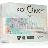 Kolorky Day Brushes ekološke plenice za enkratno uporabo velikost S 3-6 Kg 25 kos Cene