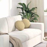 vidaXL Sedežne blazine 2 pcs Siva zelena Ø 30 cm Žametna tkanina | Shoptok.si