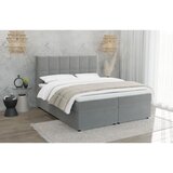 Ropez Sivi tapecirani bračni krevet s prostorom za odlaganje 200x200 cm Flip – | shoptok.hr