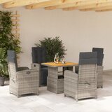 vidaXL 5-dijelni vrtni blagovaonski set sivi od poliratana | shoptok.hr