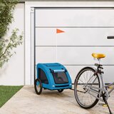 vidaXL Prikolica za bicikl za ljubimce plava od tkanine i željeza | shoptok.hr