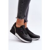 Kesi Leather lace-up platform sports shoes Black Merida | Shoptok.si