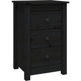  Noćni ormarići 2 kom Crno 40x35x61,5 cm od masivne borovine | shoptok.hr