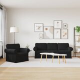  Set sofe 2 pcs Crna 215 x 82 x 80 cm tkanina | Eponuda.ba
