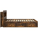  Okvir kreveta s pohranom Dimljeni hrast 140 x 190 cm | Eponuda.com
