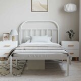 Metalni okvir za krevet s uzglavljem bijeli 100x200 cm | shoptok.hr