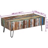 Stolić za kavu od masivnog obnovljenog drva 100 x 50 x 38 cm | shoptok.hr