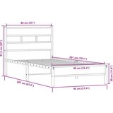 vidaXL Okvir kreveta bez madraca boja hrasta sonome 90 x 200 cm drveni | shoptok.hr
