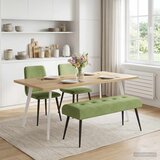  Klupa s gumbastim tkanjem Svijetlo zelena 110 x 40 x 46 cm | Eponuda.ba