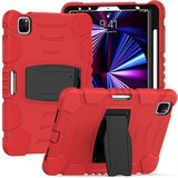 NIKCORP Ovitek za iPad Pro 11 (1. / 2. / 3. gen) robusten s stojalom in mestom za pisalo, rdeč - trpežna zaščita iz silikona in plastike, (5000139166) | Shoptok.si