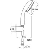 Grohe KONZOLA NEW TEMPESTA SET Z ZIDNIM DRŽALOM | Shoptok.si
