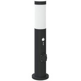  Stupić za zidne svjetiljke sa senzorom i utičnicom 3 kom 50 cm nehrđajući čelik IP44 | shoptok.hr
