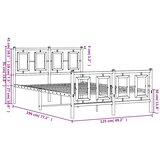  Metalni okvir kreveta uzglavlje i podnožje bijeli 120x190 cm | shoptok.hr