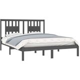  Posteljni okvir siv iz trdnega lesa 150x200 cm 5FT, (20644652) | Shoptok.si