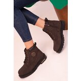 Soho Ankle Boots - Brown - Block Cene