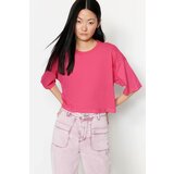 Trendyol T-Shirt - Pink - Regular Cene