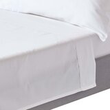 HOMESCAPES belo ravno pregrinjalo iz organskega bombaža s 400 nitmi, 230x255 cm, (20750724) | Shoptok.si