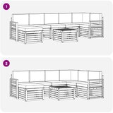  Set vanjskih sofa 8 kom. Bijela i antracit Poliester | shoptok.hr