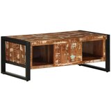 vidaXL Klubska mizica večbarvna 90x50x36 cm trden predelan les | Shoptok.si