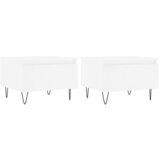  The Living Store Klubska mizica 2 kosa bela 50x46x35 cm inženirski les - Klubska Mizica, (21454702) | Shoptok.si