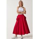  Women's Red Rose Accessory Design Premium Midi Skirt Cene