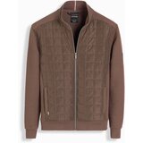Ombre Lightweight unzipped men's jacket with quilted front - brown | shoptok.hr