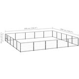vidaXL kavez za pse crni 25 m² čelični | shoptok.hr