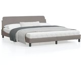 vidaXL Posteljni okvir z vzglavjem taupe 180x200 cm blago Cene