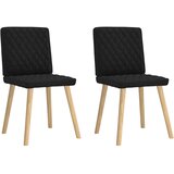 Maison Chic Jedilni stoli - Vzorci stoli 2 kosa črno blago A244, (22032661) | Shoptok.si