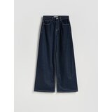 Reserved Wide leg traperice - mornarsko plava | shoptok.hr