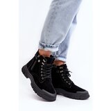 Boto Women's Faux Suede Lined Lace-Up Ankle Boots Black Jailina | ePonuda.com