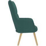 vidaXL Relaksacijski stol Temno zelena tkanina | Shoptok.si