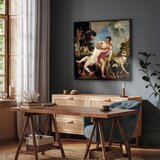  Slika - Titian – Venus and Adonis 80x80 U crnom drvenom okviru | shoptok.hr