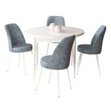 Hanah home set trpezarijski sto i 4 stolice tor white grey | ePonuda.com