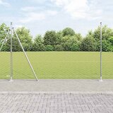  Heksagonalna ograda s betonskom osnovom 50 x 1,6 m Srebrna | shoptok.hr