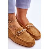 Boto Classic Suede Loafers With Embellishment Camel Amera | shoptok.hr