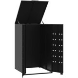  Spremište za jednu kantu za otpad crno 69 x 79 x 117 cm čelično | shoptok.hr